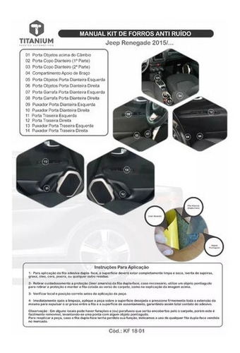 Imagem 4 de 4 de Jogo De Tapetes Jeep Renegade Porta Objetos Copo
