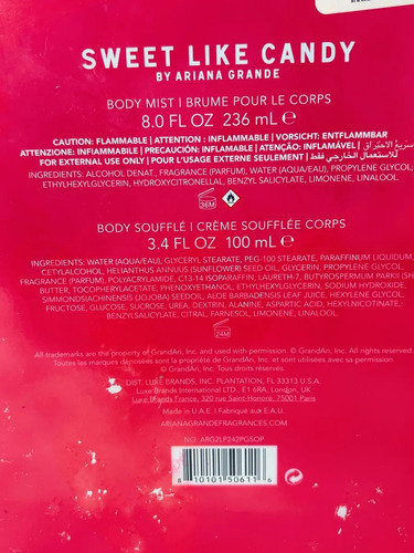 Set Ariana Grande Body Mist & Crema