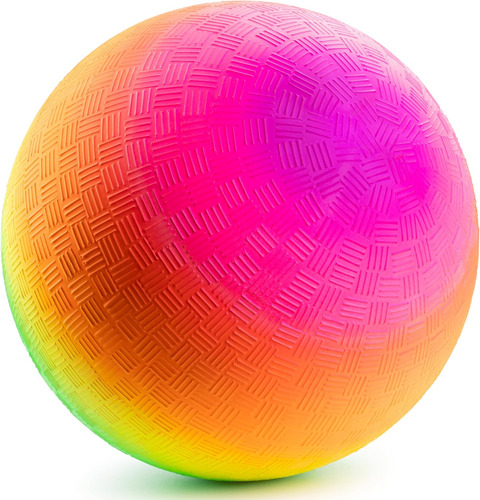 Pelotas Inflables Goma Niños Diseño Arcoíris 22cm 4 Unidades