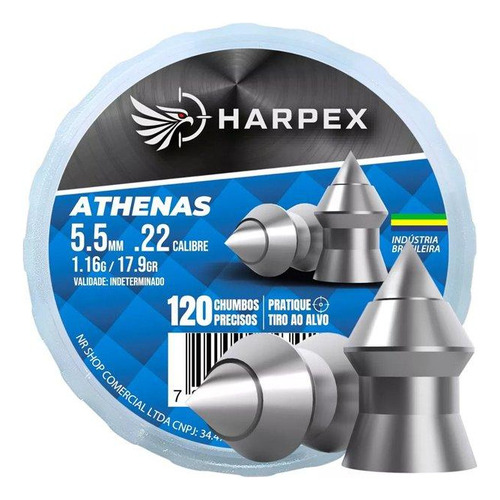 Chumbinho Athenas 5.5 Precisão E Poder De Perfuração Harpex