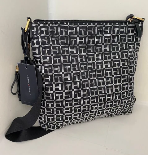 Bolsa Tipo Crossbody Original Tommy Hilfiger Negra