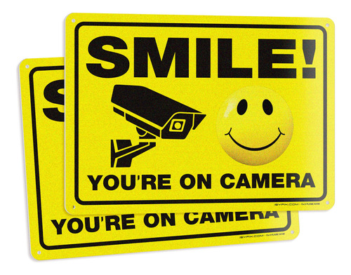 Isyfix Cartel Reflectante Smile You're On Camera Para Negoci