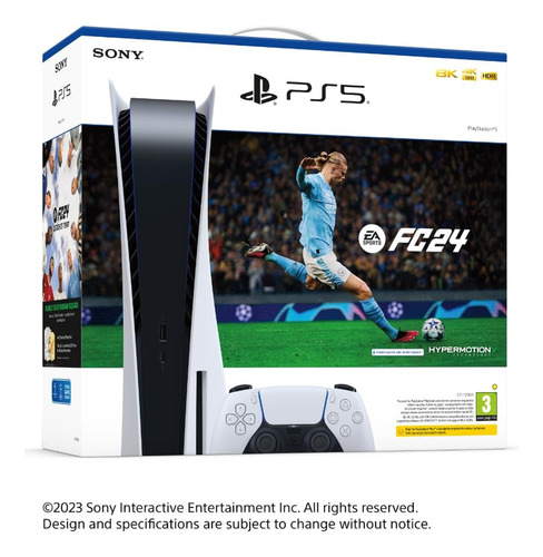 Playstation Ps5 + Fifa24 + Blu-ray - 825 Gb - 12m Garantia