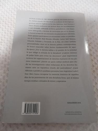 505 Días...de La Rendición De Malvinas Al Triunfode Alfonsín (Usado)