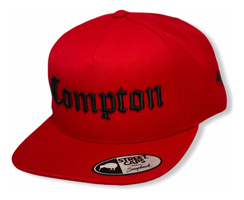 Gorra Yupoong Compton Rojo Negro Snapback