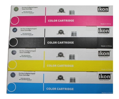 Imagen 5 de 5 de Kit 4 Toner Para Ricoh Mpc 3003/3503/3004/3504 Color Ikon