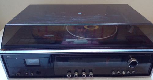 Antigo Toca Disco Philips Ah 902 Marrom E Preto (Usado)