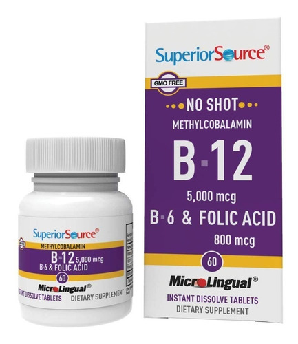 Superior Source No Shot Methylcobalamin B12 Soporte Corazon 