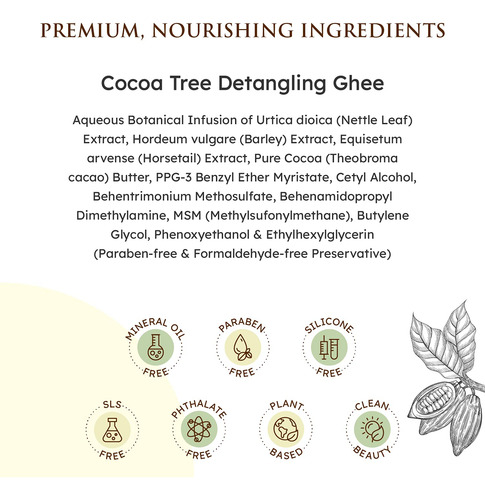 Qhemet Biologics Cocoa Tree Detangling Ghee W/ Barley Grass