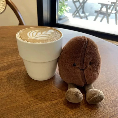 Lindo Muñeco De Peluche Con Forma De Grano De Café