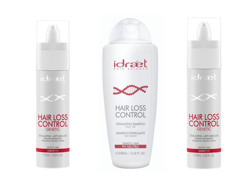 Kit X3 Anti Capilar Loción Shampoo Hair Loss Idraet Genetic