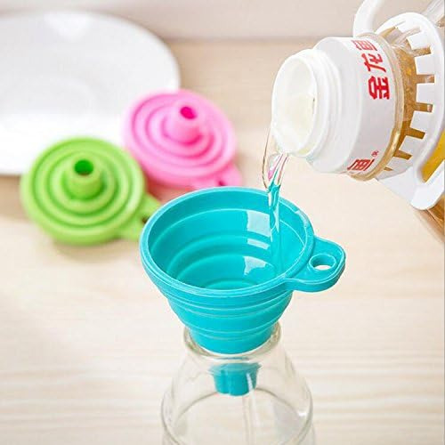 Embudos De Cocina Plegables De Silicona Para Botellas De Agu