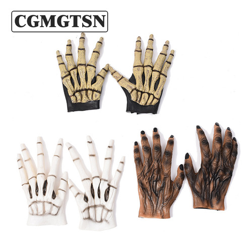 Guantes De Terror Con Forma De Calavera De Halloween, Ghost