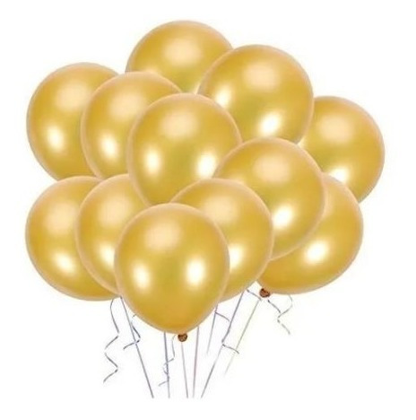 Pack 20 Globos Latex Dorado Perlados 12 PuLG Importados