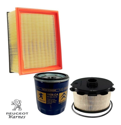 Kit De 3 Filtros Originales Peugeot 207 Compact 1.9 Diesel