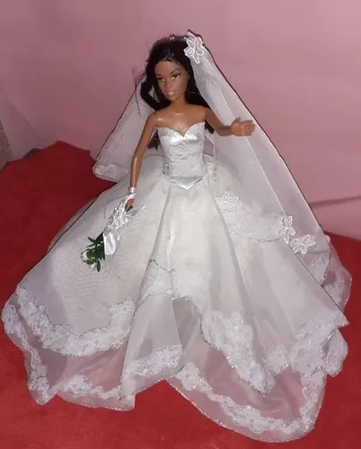 Vestido De Novia Compatible Con Barbie