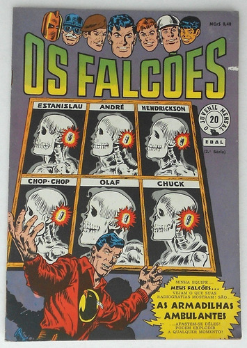 Os Falcões N.20 - 2. Série - Ebal - 1969 - F(770)