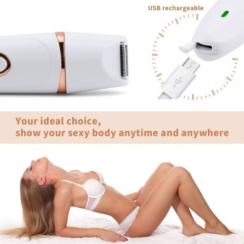 Depiladora corporal 7 en 1, depiladora facial para brazos y piernas, color blanco