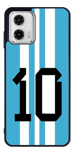 Funda Argentina Goat 10 M10 Azul Y Blanco Para Motorola