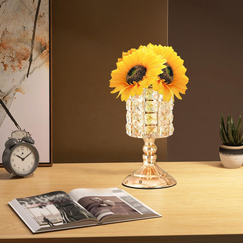 Lámpara Led De Cristal De Girasol Brillo Decorativo De