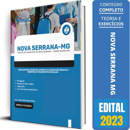 Apostila Nova Serrana Mg 2023 - Monitor Transporte Escolar