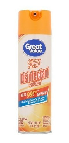 Spray Desinfectante Aerosol Grande 538 G Virus Bacteria 