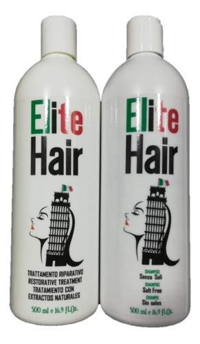  Shampoo + Tratamiento Elite Hair 500ml Liscio Italiano