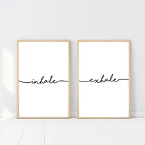Comprar Set De 2 Cuadros 30x40 Chato Natural Inhale Exhale - Nórdico