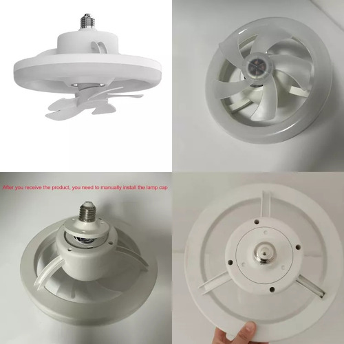 Lámpara Con Ventilador 360 Rocking Head, Estudio Para Dormit