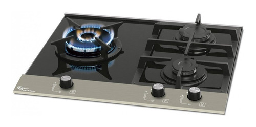 Fogão Cooktop Gás Fischer Platinium 20875-25482 Vidro Preto 127V/220V