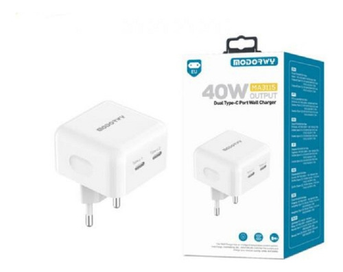 Cargador De Pared Dual Tipo C Carga Rápida 40 W