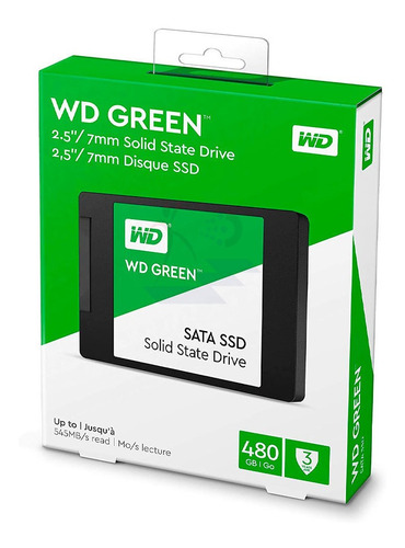 Disco Estado Solido Ssd 480gb Wd Green Sata 2.5'' 7mm Nuevo