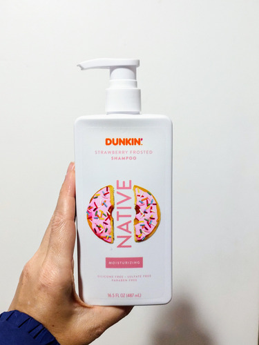 Native Dunkin Shampoo Hidratante Strawberry Frosted 487ml