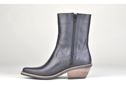 Imagen 5 de 7 de Botas Botitas Texanas De Cuero De Mujer Gina - Ferraro
