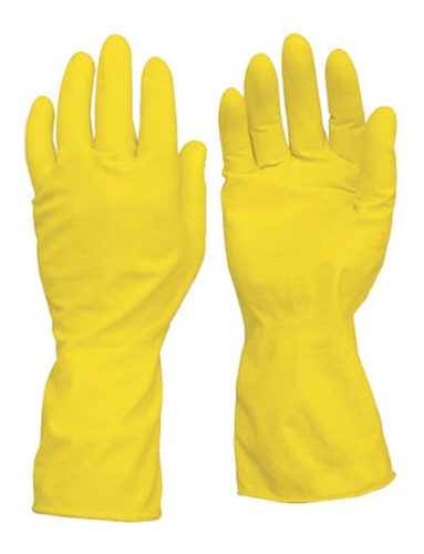 Guantes De Latex Amarillo Para Limpieza Domestico Calibre 20