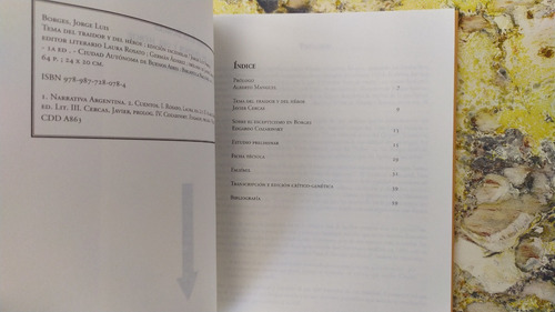 J. L. Borges. Tema Del Traidor Y Del Héroe, Sur 44, Facsímil (Usado)