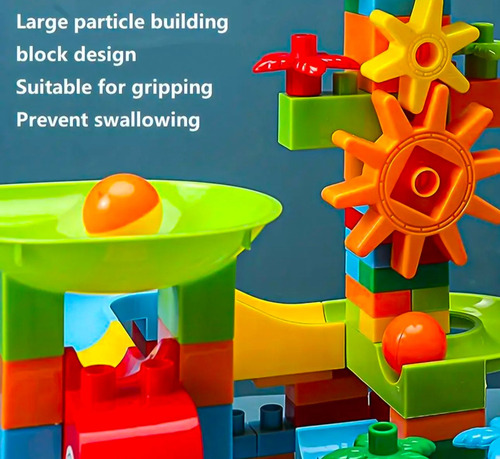 Juego Bloques Construccion Tobogán De Pelotas Didáctico 102p