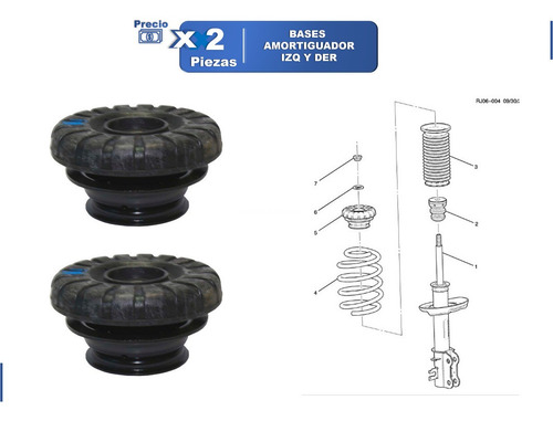 Bases Amortiguador Izq Y Der Chevrolet Spark 1.2 2016