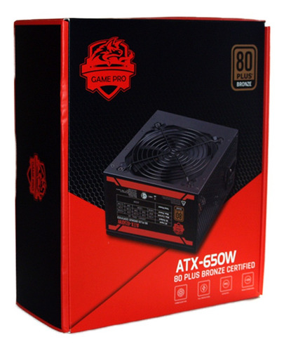 Imagen 6 de 10 de Fuente Alimentacion Pc Game Pro Atx 650w 80 Plus Bronze