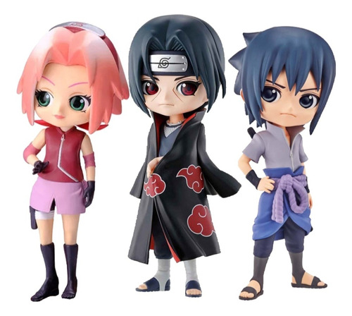 Pack 3 Figuras De 15cm Colección Anime Cabezones Tipo Q