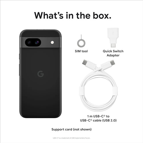 Celular Android Google Pixel 8a 128 Gb, Resistente Al Agua, Desbloqueado , Cámara Pixel Avanzada, Sellado Original, Color Negro