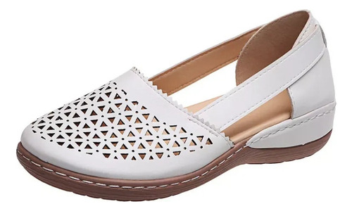 Zapatos De Cuero Cómodos E Informales For Mujer, Talla Gran