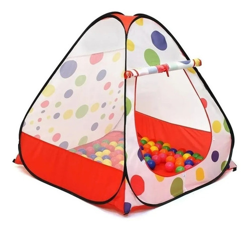 Carpa Casita Infantil C/túnel Y Pelotero 3en1 +100 Pelototas