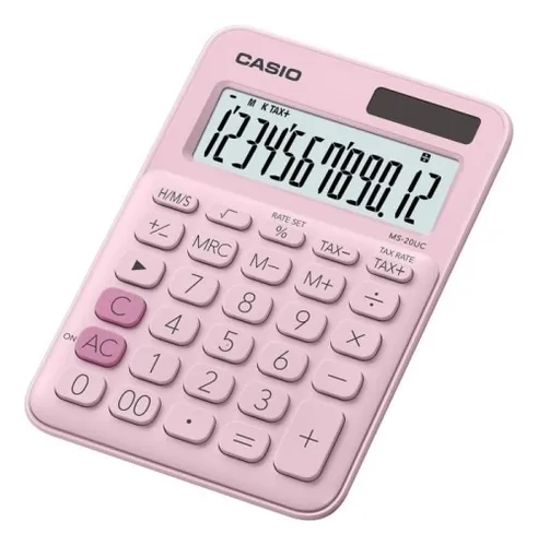Calculadora Casio De Escritorio Ms-20uc - Color Rosa