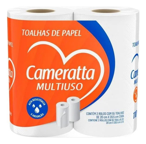 Papel De Cocina  Funda X 12 Packs  De 2 Rollos X 55 Toallas 