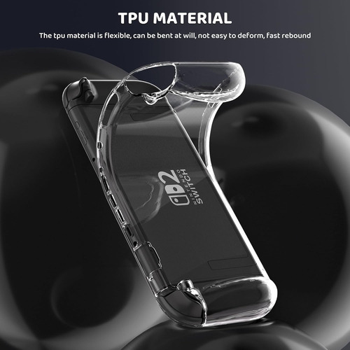 Kit Accesorios Para Switch 2 Transparente Case+ 2mica