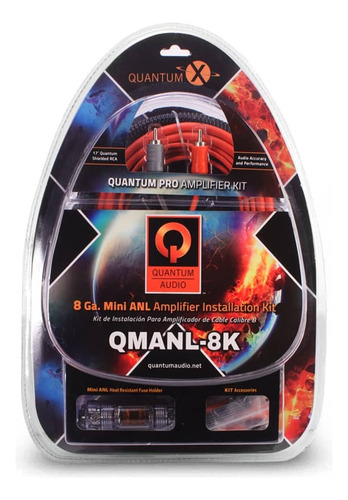 Kit Cables Quantum Qmanl-8k Alta Calidad Americano 40amp