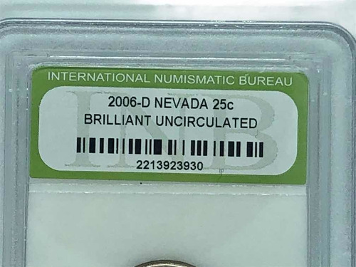 Moneda 25 Centavos De Usa Estado Nevada Año 2006-d (Usado)