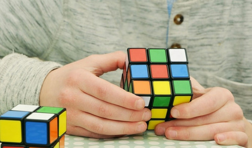 Cubo Rubiks Niños Sencillo Plástico Juego Cuadrado