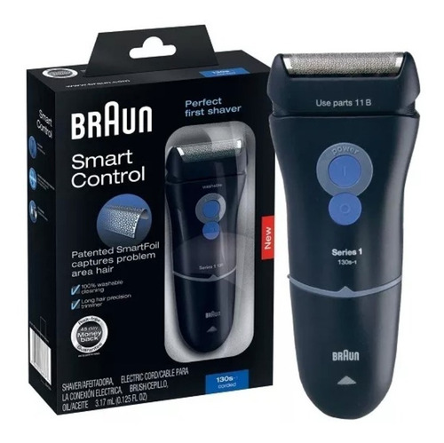 Imagen 4 de 7 de Afeitadora Braun 130s Serie 1 Smart Foil Cabezal Lavable